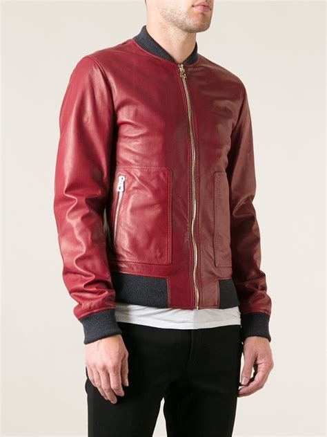 dolce gabbana bomber leather jacket red|Dolce & Gabbana jacket men's sale.